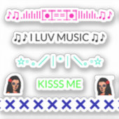 Koel Trendy iPhone Stickers voor Achterzijde van T (Voorkant)