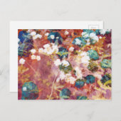 Koel, trendy kunst van het romantisch bloempatroon briefkaart (Voorkant / Achterkant)