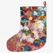 Koel, trendy kunst van het romantisch bloempatroon grote kerstsok (Achterkant)