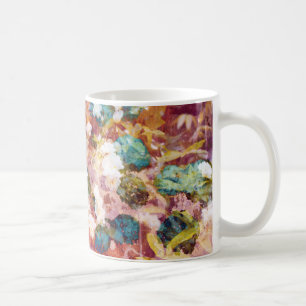 Koel, trendy kunst van het romantisch bloempatroon koffiemok