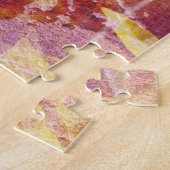 Koel, trendy kunst van het romantisch bloempatroon legpuzzel (Zijkant)