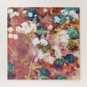 Koel, trendy kunst van het romantisch bloempatroon legpuzzel (Verticaal)