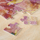 Koel, trendy kunst van het romantisch bloempatroon legpuzzel (Zijkant)