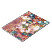Koel, trendy kunst van het romantisch bloempatroon notitieboek (Linkerzijde)