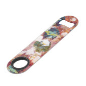 Koel, trendy kunst van het romantisch bloempatroon speed flessenopener (Voorkant Gekanteld)