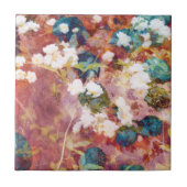 Koel, trendy kunst van het romantisch bloempatroon tegeltje (Voorkant)