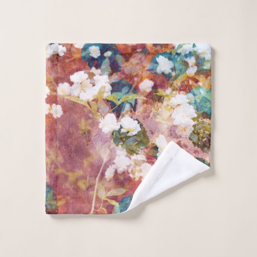 Koel, trendy kunst van het romantisch bloempatroon washandje (Wasdoekje)