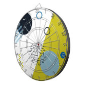 Koel, trendy, modern, Memphis groen blauw geometri Dartbord (Voorkant Rechts)