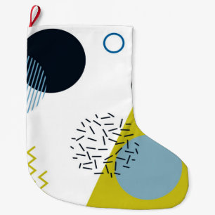 Koel, trendy, modern, Memphis groen blauw geometri Grote Kerstsok