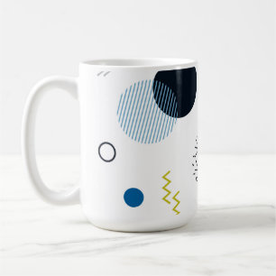Koel, trendy, modern, Memphis groen blauw geometri Koffiemok