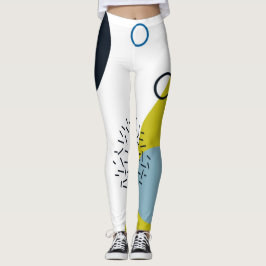 Koel, trendy, modern, Memphis groen blauw geometri Leggings