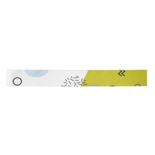 Koel, trendy, modern, Memphis groen blauw geometri Satijnen Lint