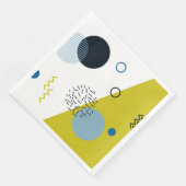 Koel, trendy, modern, Memphis groen blauw geometri Servet (Hoek)