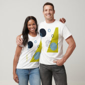 Koel, trendy, modern, Memphis groen blauw geometri T-shirt (Unisex)