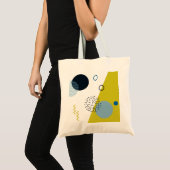 Koel, trendy, modern, Memphis groen blauw geometri Tote Bag (Voorkant (product))
