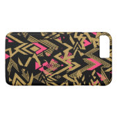 Koel trendy nepgoud glinsterend geometrisch patroo Case-Mate iPhone case (Achterkant (Horizontaal))