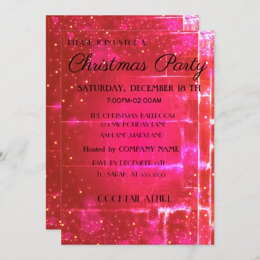 Koel, Trendy, prachtig, roze Kerstmis Kaart (Voorkant / Achterkant)