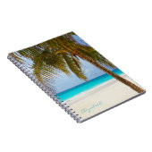 Koel Trendy Tropisch strand, palm-Personalized Notitieboek (Rechterzijde)