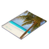Koel trendy tropisch strand, palm-persoonlijk notitieboek (Linkerzijde)