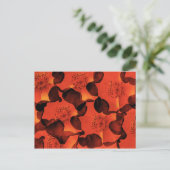 Koel, trendy, unieke digitale kunst van het bloemp briefkaart (Staand voorkant)