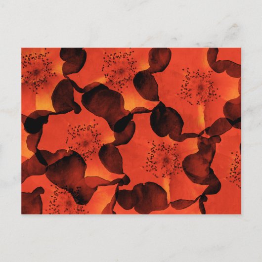 Koel, trendy, unieke digitale kunst van het bloemp briefkaart (Voorkant)