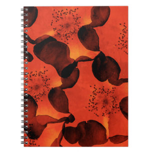 Koel, trendy, unieke digitale kunst van het bloemp notitieboek
