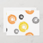 Koel, trendy, urban, moderne verfborstelkunst briefkaart (Voorkant / Achterkant)