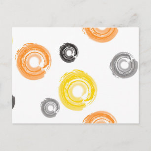 Koel, trendy, urban, moderne verfborstelkunst briefkaart