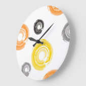 Koel, trendy, urban, moderne verfborstelkunst grote klok (Hoek)