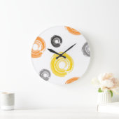 Koel, trendy, urban, moderne verfborstelkunst grote klok (Huis)