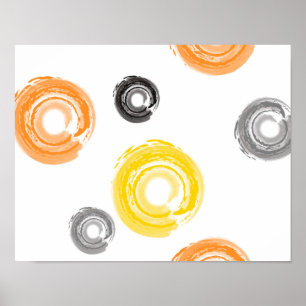 Koel, trendy, urban, moderne verfborstelkunst poster