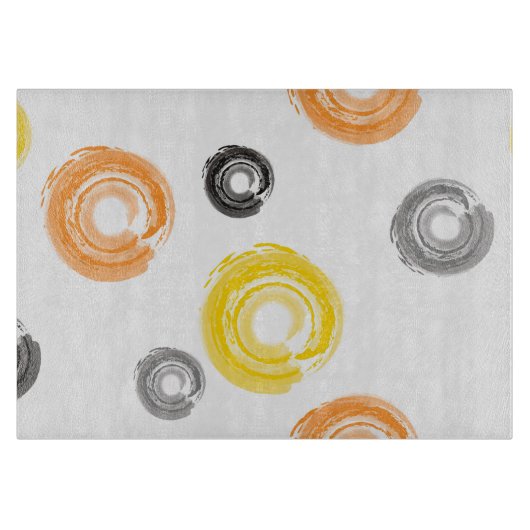 Koel, trendy, urban, moderne verfborstelkunst snijplank (Voorkant)