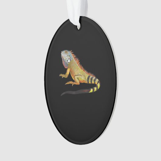 Koel Tropisch Iguana Lizard, Pet Gift Ornament (voorkant)