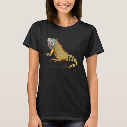 Koel Tropisch Iguana Lizard, Pet Gift T-shirt (Voorkant)
