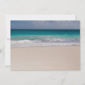 Koel tropisch strand, palm, stoelenpartij kaart (Achterkant)