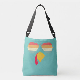 Koel Turkije gezicht met een zonnebril grappig Tha Crossbody Tas