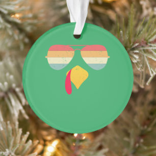 Koel Turkije gezicht met een zonnebril grappig Tha Ornament