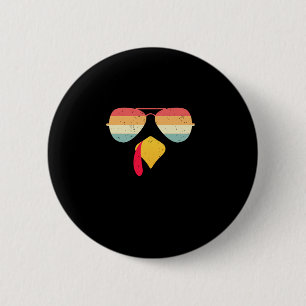 Koel Turkije gezicht met een zonnebril grappig Tha Ronde Button 5,7 Cm
