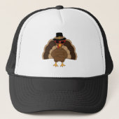 Koel Turkije met een zonnebril Happy Thanksgiving Trucker Pet (Voorkant)