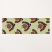 Koel Turkije Thanksgiving leuk bruin groen patroon Yogamat (Voorkant (horizontaal))