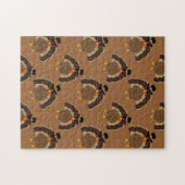 Koel Turkije Thanksgiving leuk bruin patroon Legpuzzel (Horizontaal)