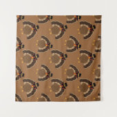 Koel Turkije Thanksgiving leuk bruin patroon Wandkleed (Voorkant (horizontaal))