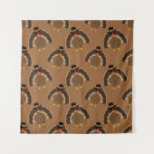 Koel Turkije Thanksgiving leuk bruin patroon Wandkleed (Voorkant)