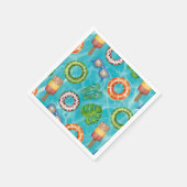 Koel Turquoise Poolparty Servet (Hoek)