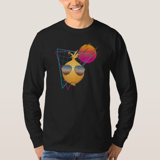 Koel uien met zonnebril Vegetable O T-shirt (Voorkant)