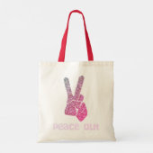 Koel uit de roze Faux Glitter Retro Tote Bag (Achterkant)