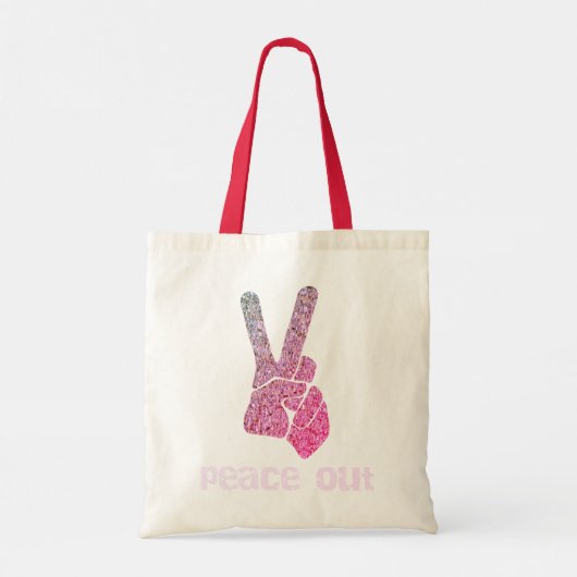 Koel uit de roze Faux Glitter Retro Tote Bag (Achterkant)