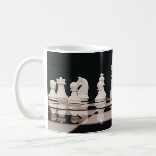Koel Uitzicht van een zwarte & witte kaasplaat Koffiemok (Links)