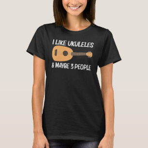 Koel ukulele voor mannen muziekinstrument t-shirt