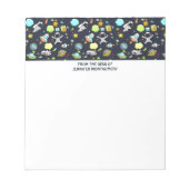 Koel ultraruimte thema - Astronauten & raketschild Notitieblok (Voorkant)